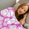 MIEPOS Abstract Art Volleyball Purple Throw Blanket 50x60in, Soft Lightweight