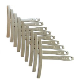 Miwayer Set of 9 Understring Radius Gauge Guitar Tools for Guitar and Bass Setup Luthier Tools, Measuring Tool for Bridge Saddle Adjustments