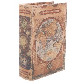 Cabilock Vintage Fake Book Box, Retro Book Jewellery Box, Jewellery Box in Book Shape, Open, Distressed Design, Perfect for Jewellery and Decoration