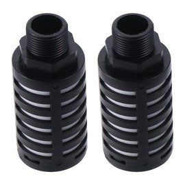 Fudeshe Air Silence 2pcs Plastic Fitting 3/4"NPT Pneumatic Solenoid Pneumatic Solenoid Valve Black Air Pneumatic Mufflers