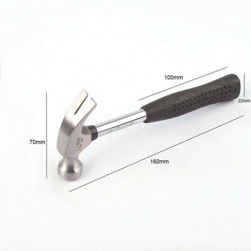4oz 160mm Claw Hammer Mini Hammer Rubber Handle Nail Remover
