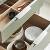 10Pcs Concealed Cupboard Handles, Drawer Pull, White Concealed Handles, Mount