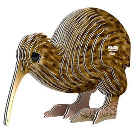 EUGY 091 Brown Kiwi Eco-Friendly 3D Paper Craft Puzzle