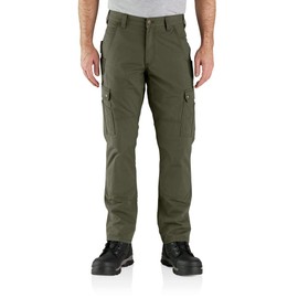 Carhartt Men's Relaxed Straight Ripstop Double-Front Cargo Pant, Basil, W30 x L32