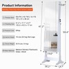GISSAR Jewelry Organizer Full Length Mirror Jewelry Cabinet Standing/Wall/Hanging Door
