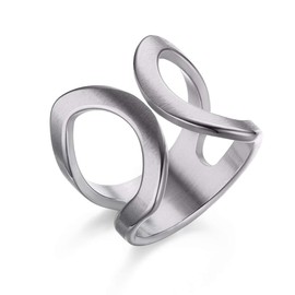 OIDEA Stainless Steel Rings Butterfly Silver Women's Ring Band Ring Wedding Ring Wedding Rings Christmas Wedding Engagement Gift, Stainless Steel