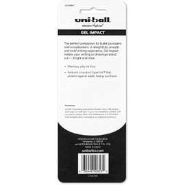 Impact Gel Pens, Bold Point (1.0mm), Assorted Metallic, 3 Count