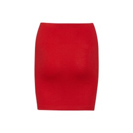 Conta Women's Cotton and Elastane Tube Skirt, Multifunctional Skirt, Top, Shirt Extension or Kidney Warmer, Perfect Comfort, Size S - XXL, red
