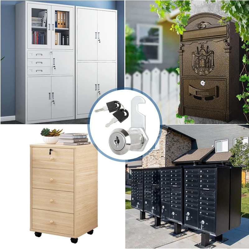 (Pack of 10) Mailbox Turning Tongue Lock File Cabinet Lock