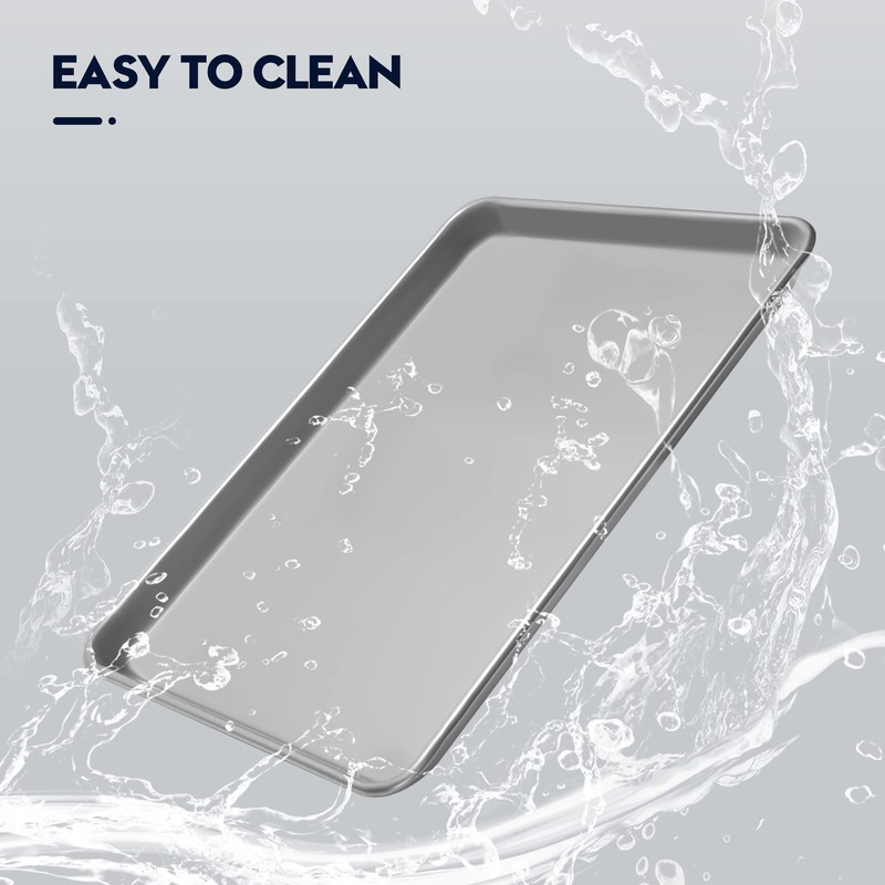 BIEAMA 6 Pack Half Size Baking Sheet Pan Aluminum Commercial