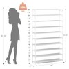 LANTEFUL 10 Tiers Shoe Rack 50 Pairs Large Capacity Tall