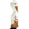 Distressed White Pelican on a Perch Windchime, Wooden Chimes, Outdoor