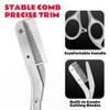 DINNAT Eyebrow Scissors with Comb, Stainless Steel Facial Grooming Scissors
