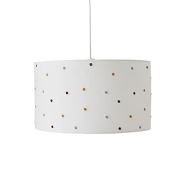 VERTBAUDET Beige / Multi Coloured Polka Dot Embroidered Pendant Light Shade TU