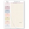 Shopping List Pad with detachable Weekly Meal Planner. 50 sheets