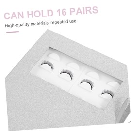 Housoutil 1pc Practical Artificial Eyelash Storage Box with Window Lash Organizer Chic Design for Safe Storage of False Eyelashes for Home and Salon Use
