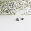 DORO KIMI 14k real solid Yellow Gold black cz Stud