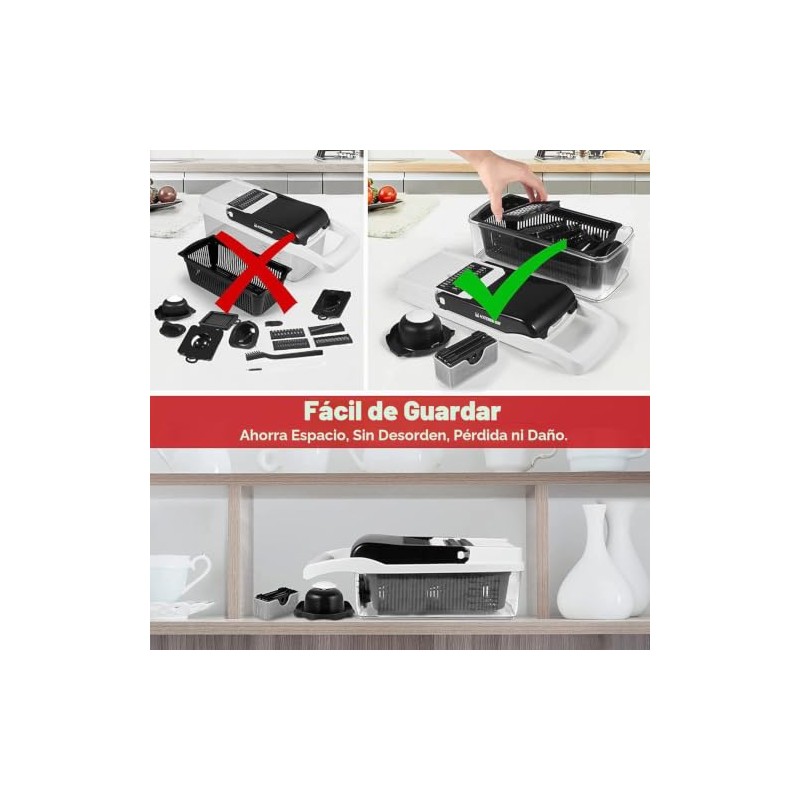 Picadora de Verduras, Jasuvii Cortador de Verduras Mandoline 15 en
