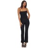 StyleLightOne Ladies Glitter Jumpsuit Onesie Zip Straps (8-12), black