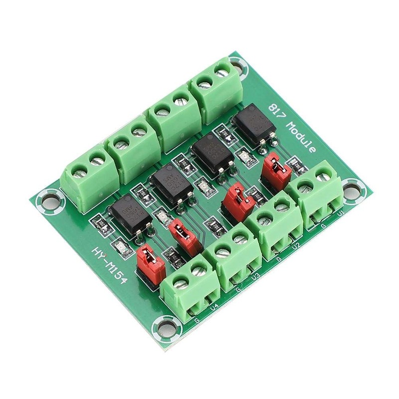 Zopsc 3.3V/5V to 3.6V/24V 4 Channel Voltage Converter Optocoupler Isolated