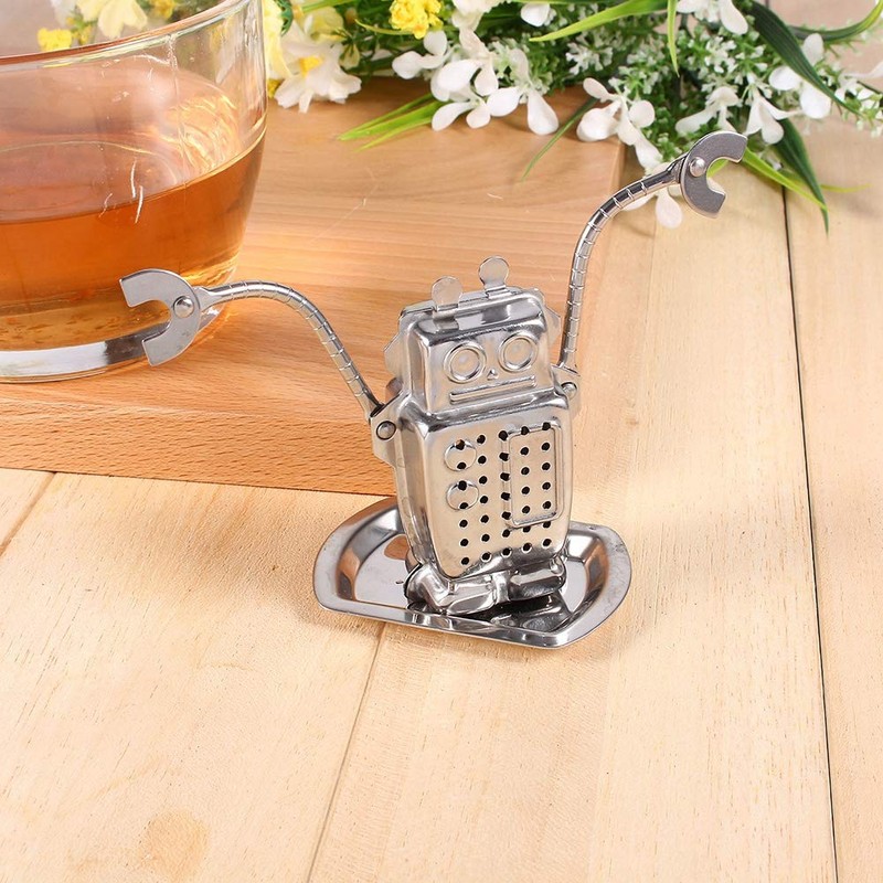 Tea Infusion, Stainless Steel Mini Robot Tea Maker Loose Tea