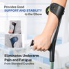 Forearm Crutches for Adults,Open Cuff,Handle with Light Reflector,Foldable and Height-Adjustable