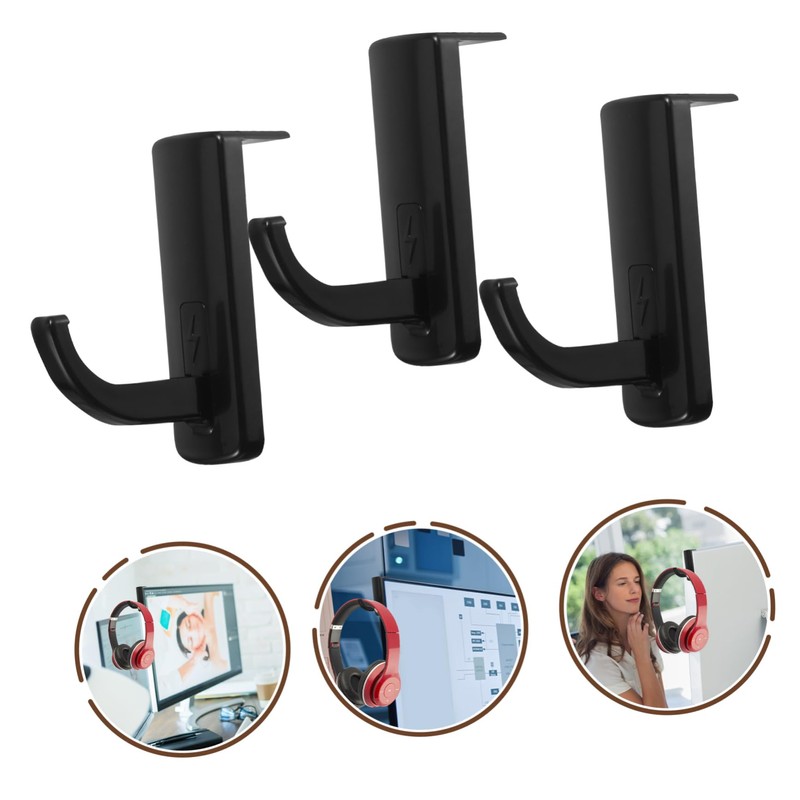 TEHAUX 5Pcs Headphone Rack Holder Punch Gaming Headset Hanger for