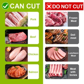 OYKEFAW Fresh meat slicer, adjustable thickness, 2 or 4 mm, 17-in-1 stainless steel manual meat slicer, Cleaver Knife,Meat Cleavers can be Sliced, Striped, Diced, for salmon chicken breast beef pork