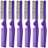 Qjaiune Hair Comb, 6PCS Travel Foldable Plastic Brush Comb Portable
