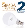 Simba Lighting LED Candelabra E12 Base G14 Small Globe 5W