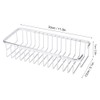 Hominas Minimalist Silver Stainless Steel Rectangular Wall Mounted Bathroom Shelf,