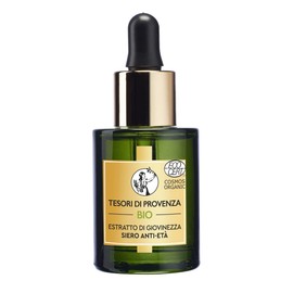 Tesori di Provenza Organic Youth Extract, Anti-Ageing and Padding, for Regeneration-Needed Skin, with Hyaluronic Acid and Organic Olive Oil, 30 ml