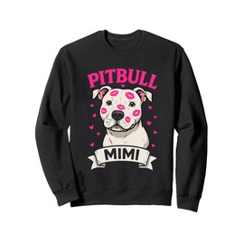 Pitbull Mimi Cute Dog Lover Design Sweatshirt