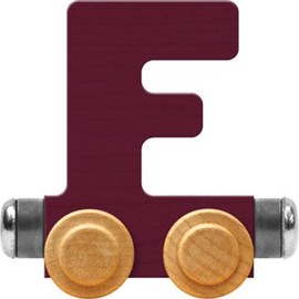 Maple Landmark NameTrains Bright Letter Car F - Made in USA (Purple)