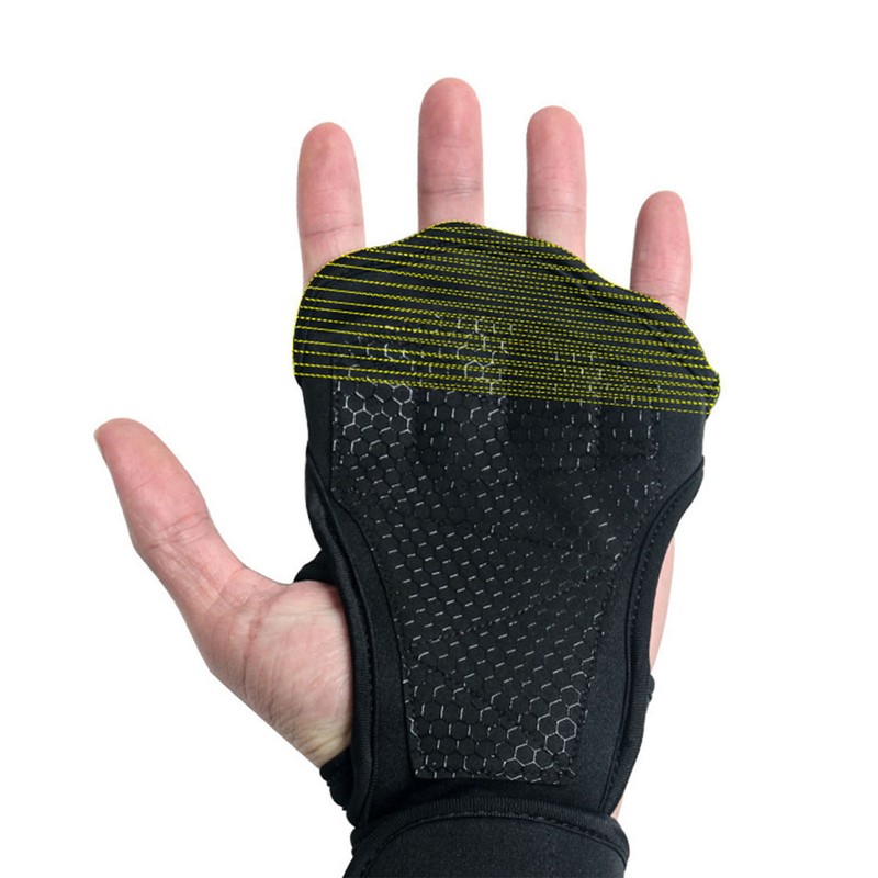 Weight Lifting Gloves Polyester Fiber Hook and Loop High Density