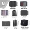 ProudDemon 8 Pcs Packing Cubes for Travel, Compression Luggage Organizer