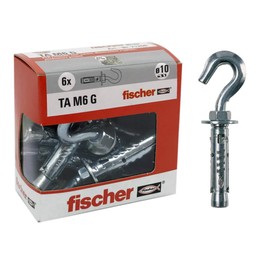 Fischer 71256 Steel Dowels Ta M 6 with Hook, Diameter 10 mm