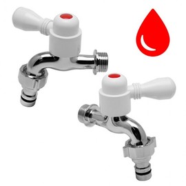 Samjeong Coupling One-Stop Horizontal Faucet, Red Faucet Replacement