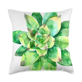 Cute Succulent Cacti Agave Succulents Throw Pillow