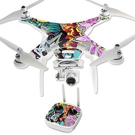 MightySkins Skin Compatible with DJI Phantom 3 Professional or Advanced Quadcopter Drone wrap Cover Sticker Skins Graffiti Wild Styles