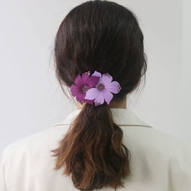 TOP SEWING Crystal Rhinestones Women Barrettes French Hair Clip Vintage Spring Hair Clips for Long hair Double-color Purple