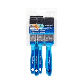 Blue Spot Tools 36013 5 Piece Synthetic Paint Brush Set with Soft Grip Handle (2 PCE 1", 2 PCE 1 1/2", 1 PCE 2"), No Bristle Loss