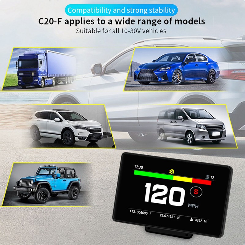 Car Smart HUD Display Dashboard Heads Up Windshield Speedometer Fatigue