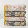 YiLUOMO Hand Towel Soft All-Over Flora Print 100% Cotton Muslin