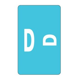 1-5/8"H x 1"W Light Blue Smead Acc & ACCS Compatible 1-5/8" Alpha Labels 'D' (250/Roll) - TBBS-91824