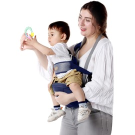 SONARIN Multifunctional Breathable Baby Hip Seat, Ergonomic Waist Stool, Baby Carrier, Hipseat, Hip Carrier, Abdominal Carry with Safety Belt & Shoulder Strap for 3-36 Months (Blue)