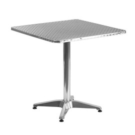 Pemberly Row Aluminum and Stainless Steel Table Top 27.5" Square Bistro Table
