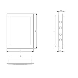 LIRAST 150x200mm / 6x8 inch White ABS Plastic Access Panel - Inspection Hatch - Revision Door