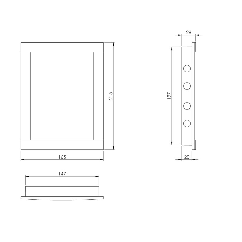 LIRAST 150x200mm / 6x8 inch White ABS Plastic Access Panel