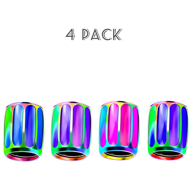 AVERZELLA 4PCS Brass Tire Stem Valve Caps Universal Wheel Valve